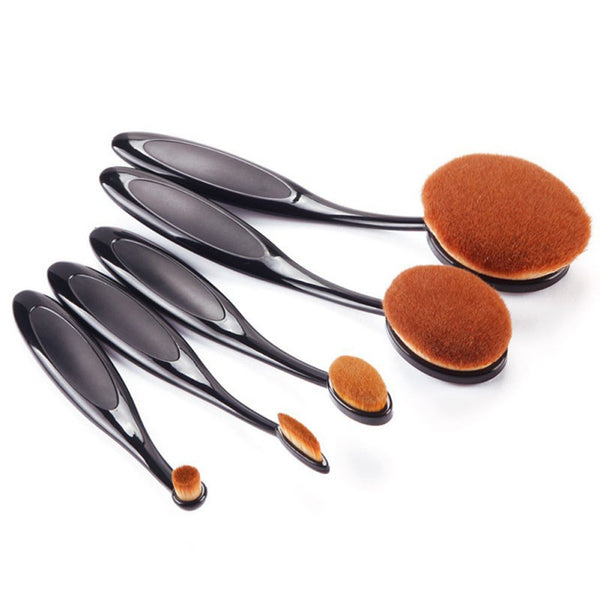5 Pcs Oval Toothbrush Blush Powder Foundation Beauty Eyeshadow Makeup Brushes Set Kit S1 V2 NOTE* Please allow 2-3 weeks for Delivery - kdb solution