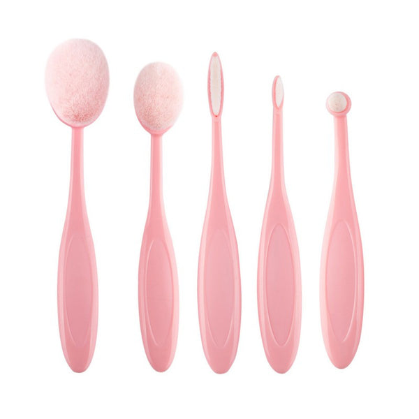 5 Pcs Oval Toothbrush Blush Powder Foundation Beauty Eyeshadow Makeup Brushes Set Kit S1 V2 NOTE* Please allow 2-3 weeks for Delivery - kdb solution