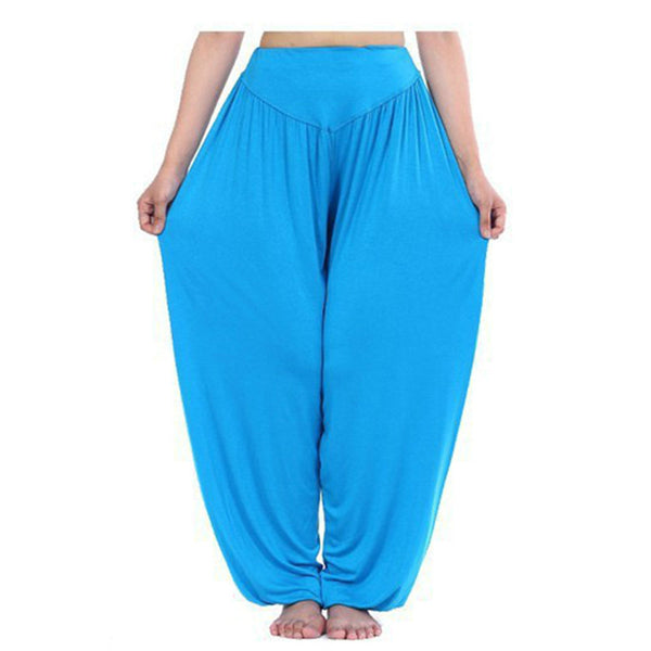 Casual Women Pleated Capris Solid Loose Bloomers Wide Leg Pants, Fitness Dance Wears Capri Trousers For Women Plus Size TL44 Note: Please allow 2-3 weeks for delivery - kdb solution
