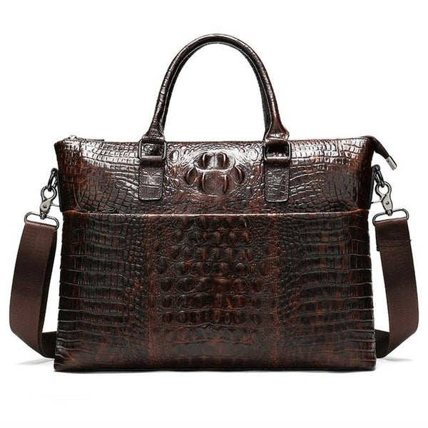 MVA Male Genuine leather crocodile pattern shoulder bag - kdb solution