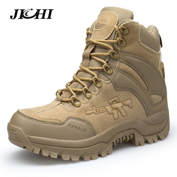 JICHI Men's Military boot Combat Chukka Ankle Boot Tactical large Size Army Boot - kdb solution
