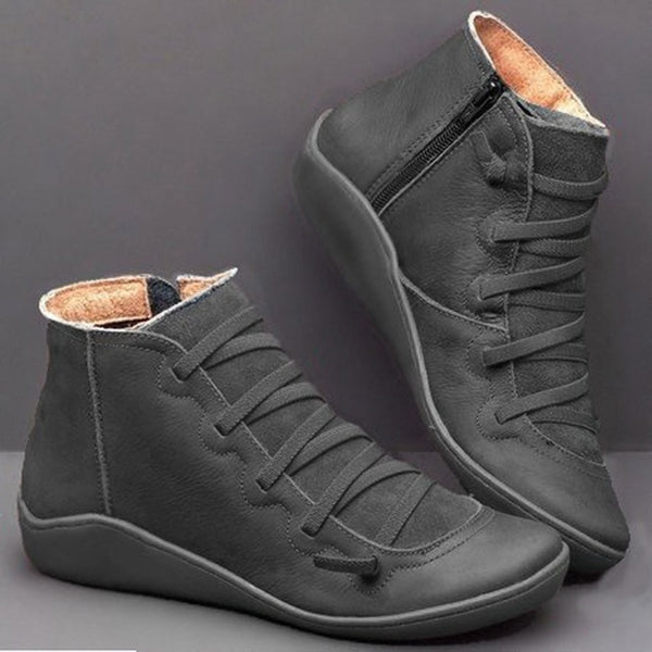Women Winter leather  Snow ankle Boots fur lined - kdb solution