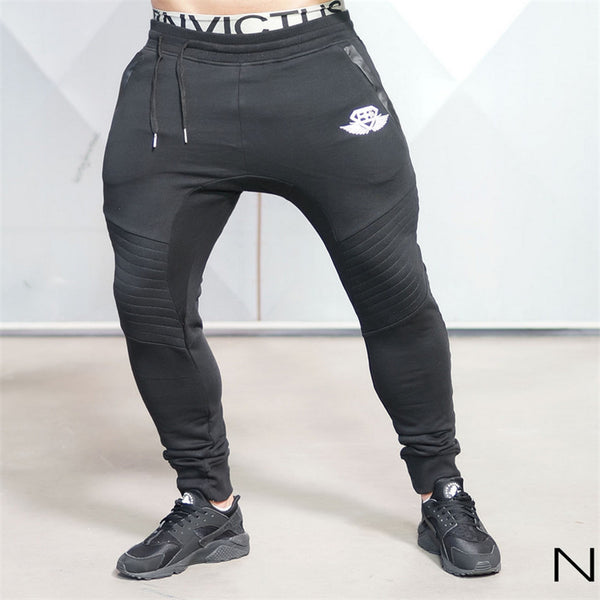 New Gold Medal Fitness Pants, Stretch Cotton Men's Fitness Pants Body Engineers Slim-type Streetwear Fashion Casual Note* Please allow 2-3 weeks for Delivery - kdb solution