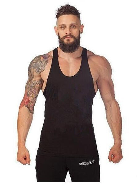 2017 tank top men vest Solid bodybuilding shirts shark men vest singlet men fitness NOTE" Please allow 2-3 weeks for Delivery - kdb solution