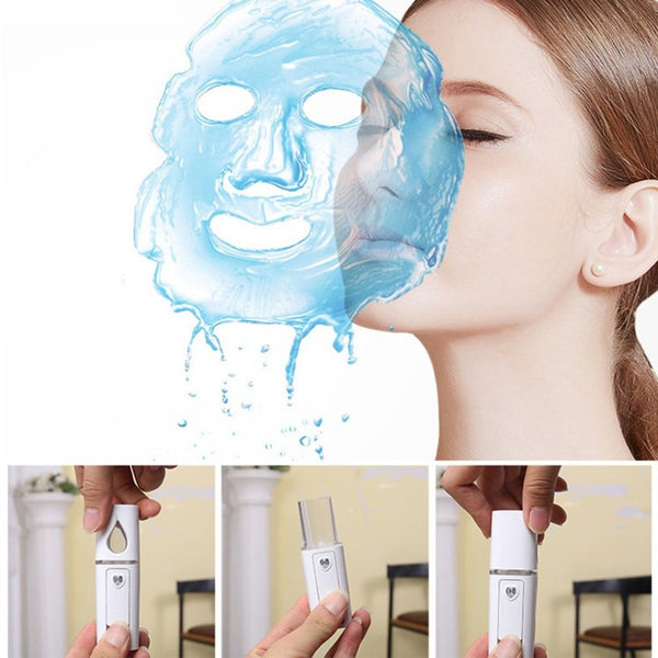 Portable Nano Face Humidifier Mist Atomization Moisturizing Sprayer USB Charging - kdb solution