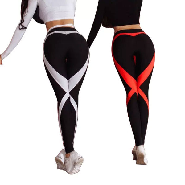CHRLEISURE Heart shaped Stitching breathable Leggings - kdb solution