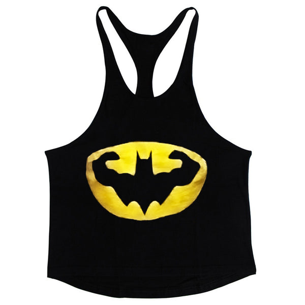 Batman Straps Professional Vest Bodybuilding Fitness Stringer Golds Tank Top Men Shirt Muscle Singlets Tank Tops - kdb solution