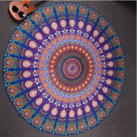2017 Hot Indian Mandala Tapestry Peacock Printed Boho Bohemian Beach Towel Yoga Mat Sunblock Round Bikini Cover-Up Blanket Throw Note* Please allow 2-3 weeks for Delivery - kdb solution