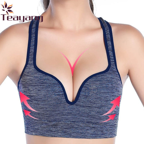 Women Professional Fitness Stretch Bra Shakeproof Bra Racerback Casual Padded Sportwear Tank Top Bra Sujetadores Deportivos Note* Please allow 2-3 weeks for Delivery - kdb solution