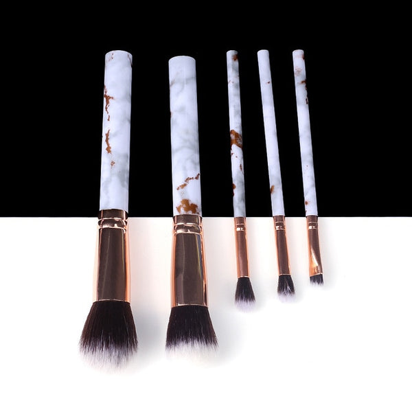 5/10/15pcs Marble Makeup Brushes Tool Natural Brush Set Kit