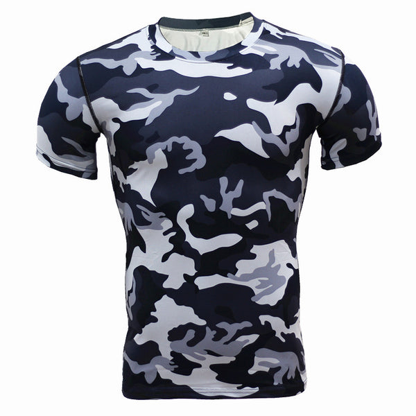 Compression Shirt Camouflage Crossfit Shirt Fitness Men Tights Bodybuilding T-Shirt Workout Tops Base Layer Brand Clothing Male Note* Please allow 2-3 weeks for Delivery - kdb solution