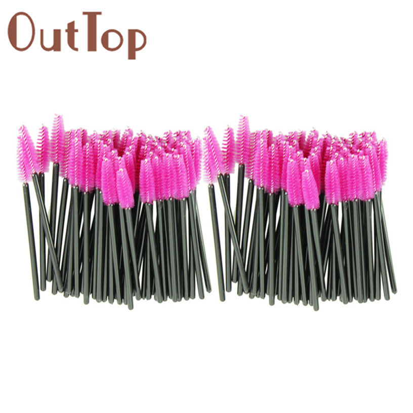 New 100pcs/lot make up brush Pink synthetic fiber One-Off Disposable Eyelash Brush Mascara Applicator Wand Brush best NOTE* Please allow 2-3 weeks for Delivery - kdb solution
