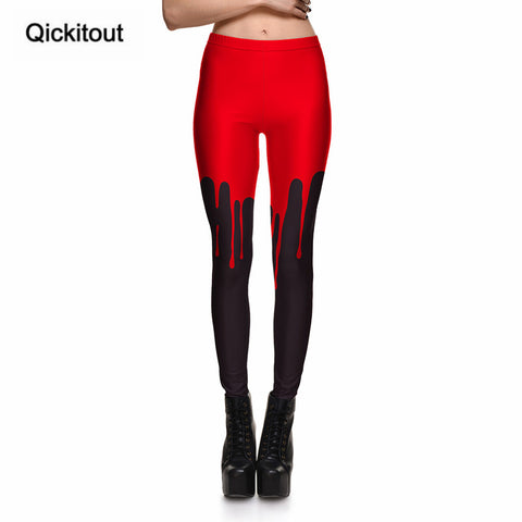 Women's Red&black Simple&Elegant Leggings Digital Print S-XXXXL - kdb solution