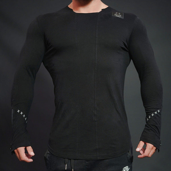Men fashion t-shirts 2017 spring Slim Fit t shirt Muscle Tops - kdb solution