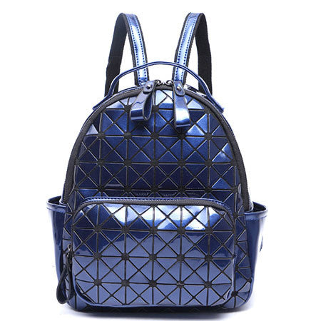 Geometric patchwork diamond lattice backpack laser famous brand drawstring bag - kdb solution
