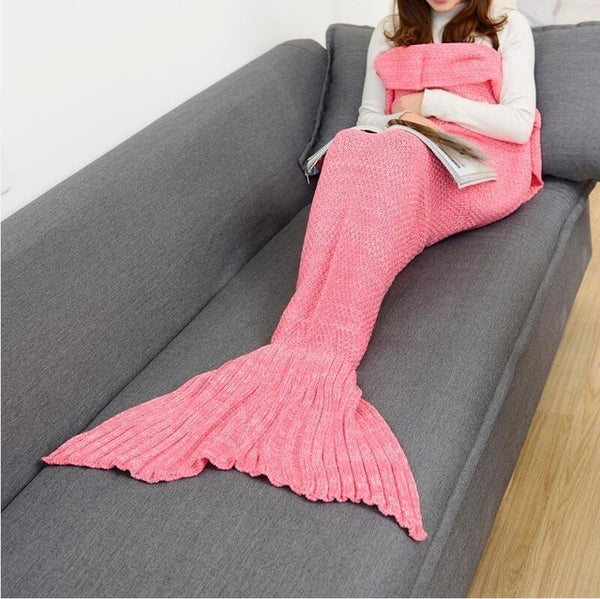 Mult Colors Mermaid Tail Blanket Available in different  sizes Super Soft All Seasons Sleeping Knitted Blankets - kdb solution