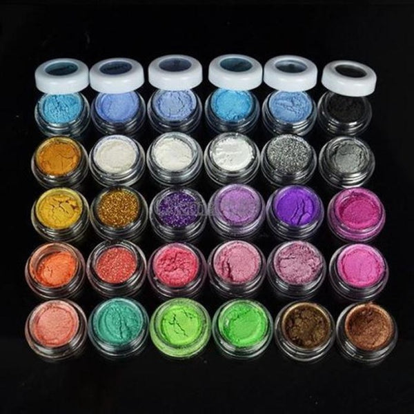 30 Colors Powder Mineral Eyeshadow Pigment Makeup Set - kdb solution