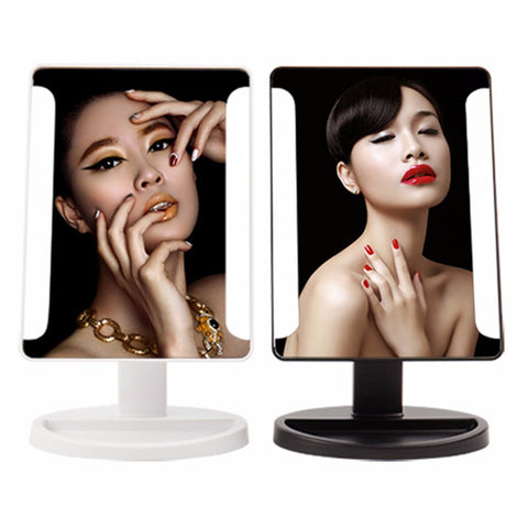 LED Makeup Mirror Health Beauty Facial Tool Swivel Desktop Adjustable 180 rotation - kdb solution