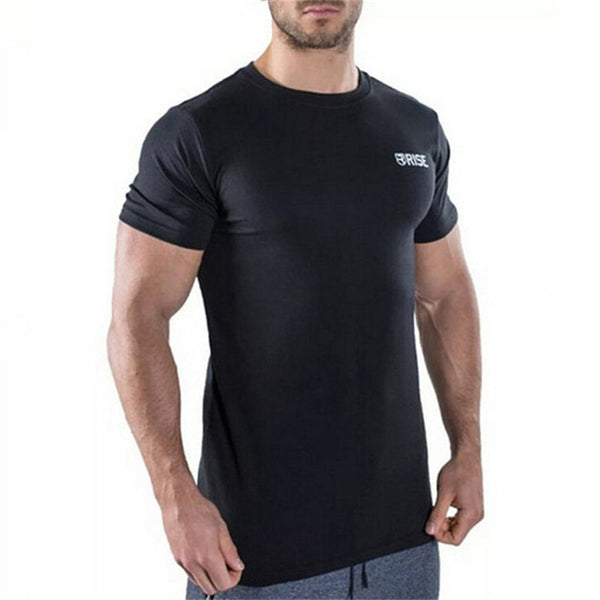 Mens gyms Fitness Bodybuilding Shirts male fashion - kdb solution
