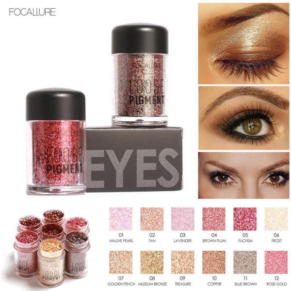 Focallure Fashion 12 Colors Shimmer Matte Eye Shadow Makeup Pear Metallic Palette Light Eyeshadow Natural Cosmetics Set  #622 - kdb solution