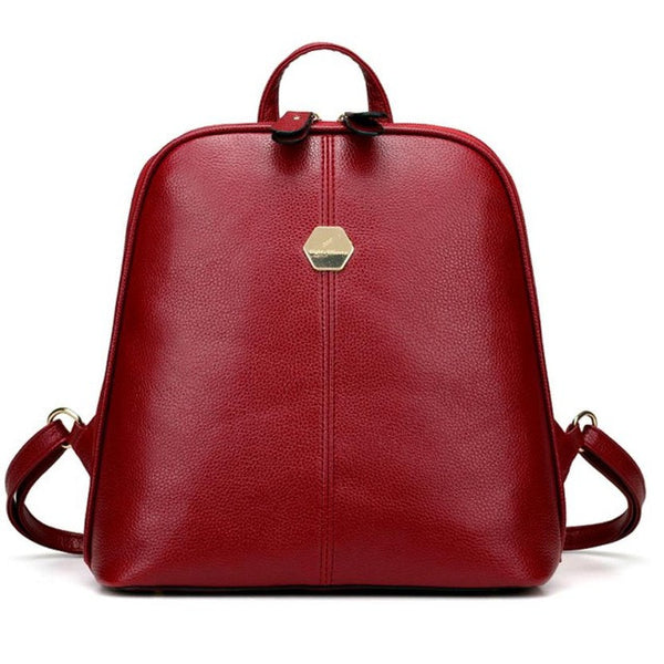 Women's Leather Backpack Travel/School Bags - kdb solution