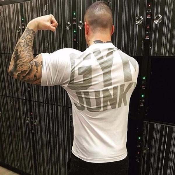 Mens 2017 new gyms cotton Fitness Bodybuilding Crossfit Shirts Short Sleeve M-XXL - kdb solution