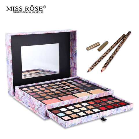 Miss Rose Professional 87 Color Makeup Cosmetic Set Gift Eyeshadow Lipstick Concealer Blush Mirror Kits Multifunctional  Make Up - kdb solution