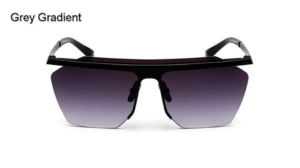 ROYAL GIRL Mens/Women Sunglasses Brand Designer Metal Frame Cool Oversized Sunglasses Eyewear Mirror Lens - kdb solution