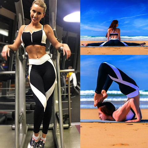 Women Sports Yoga Workout Gym Fitness Pants Jumpsuit Athletic Leggings - kdb solution