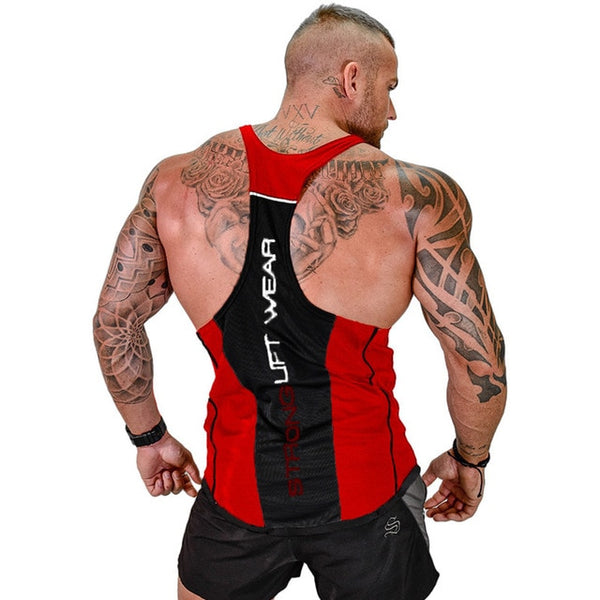 Mens Gyms Tank Top Bodybuilding Workout Cotton Sleeveless Vest Fitness Muscle Male - kdb solution