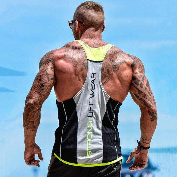 Mens Gyms Tank Top Bodybuilding Workout Cotton Sleeveless Vest Fitness Muscle Male - kdb solution