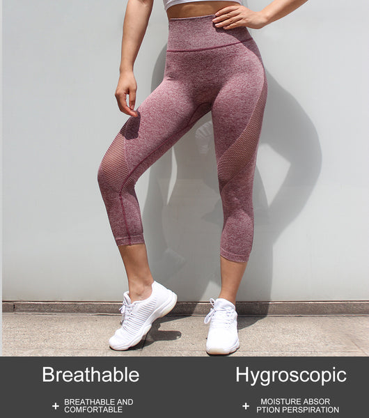 BINAND Breathable Workout Women Sport Pants Elastic High Waist Quick Dry - kdb solution