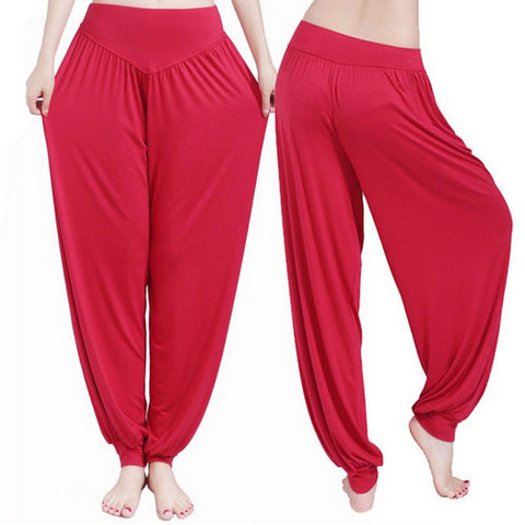 Yoga Pants Women Plus Size Colorful Bloomers Dance Yoga TaiChi Full Length Pants Smooth No Shrink Antistatic Pants Please allow 2-3 weeks for Delivery - kdb solution
