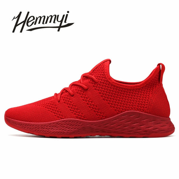 Breathable Men Shoes Red Black Gray High Quality Comfortable Non-slip Soft Mesh Men Shoes - kdb solution