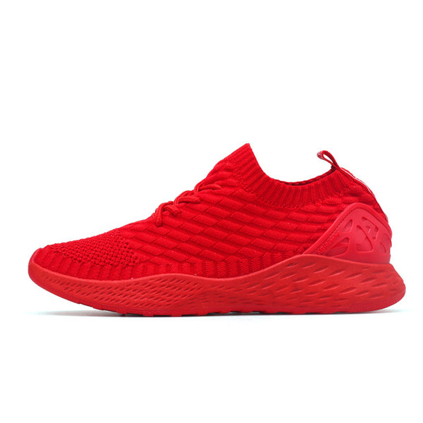 Breathable Men Shoes Red Black Gray High Quality Comfortable Non-slip Soft Mesh Men Shoes - kdb solution