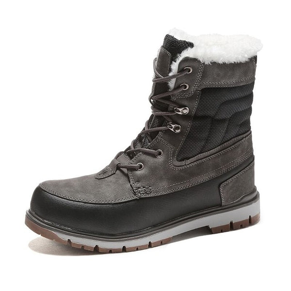 Vancat Winter Warm Plush Fur Snow Boots Men Ankle Boots  Waterproof Size 39-47 - kdb solution