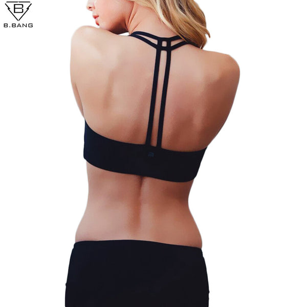 B.BANG Sports Bra for Women Running Fitness Athletic Vest Popular Sport Bra Hollow Out Yoga Top Push Up Underwear for Woman NOTE* Please allow 2-3 weeks for Delivery - kdb solution