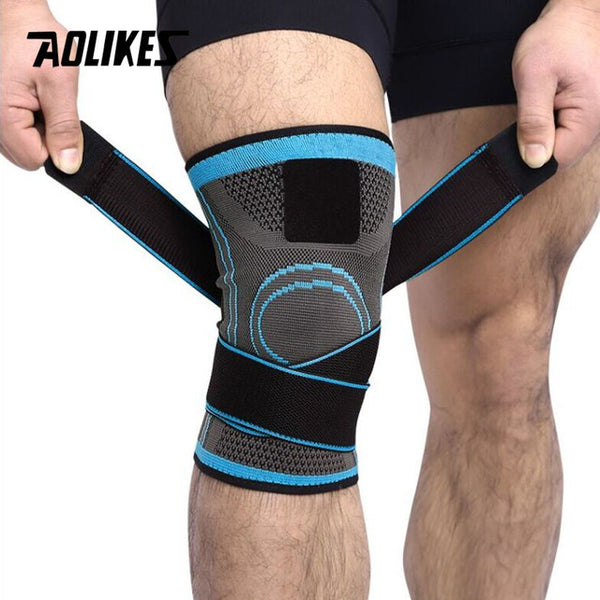 AOLIKES 1PCS 2019 Knee Support Professional Protective Sports Knee Pad Breathable Bandage Knee Brace Basketball Tennis Cycling - kdb solution