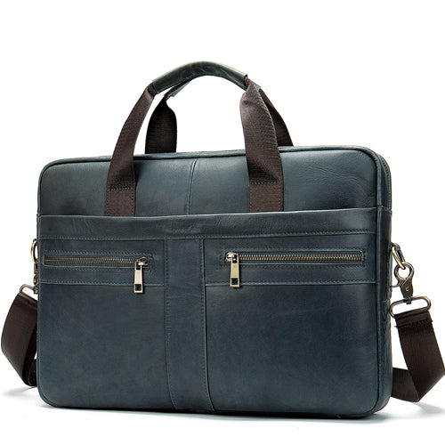 WESTAL Men's Genuine Leather briefcase/Shoulder  bag ideal for  laptop - kdb solution