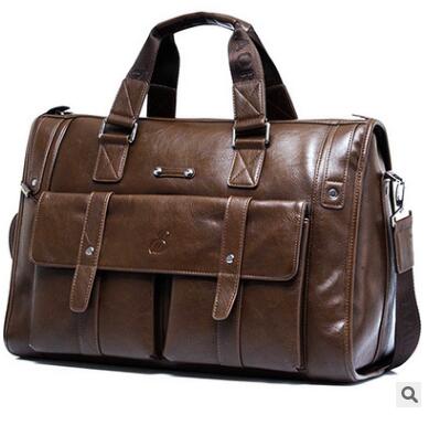 New Luxury Genuine Leather Business Men's Briefcase Shoulder Bag Men Messenger Bag Travel Computer Bag - kdb solution