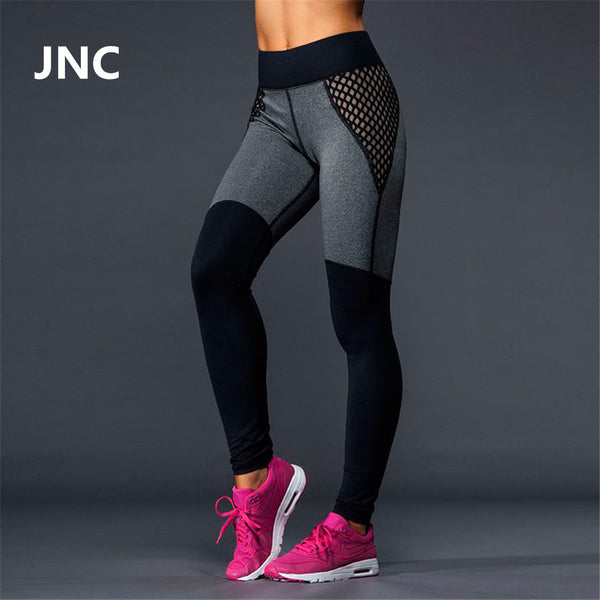 Cute Black Leggings Mesh Yoga Pants Women High Elastic Grey Sport Leggings High Waist Running Tights Quick Dry Fitness Legging Note* please allow 2-3 weeks for Delivery - kdb solution