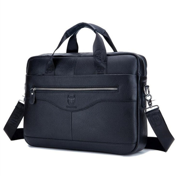 Genuine Leather Men's Briefcase Vintage Business Computer Bag Fashion Messenger Bags - kdb solution